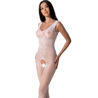 PASSION - BS098 BELA BODYSTOCK ENA VELIKOST BLANCO TALLA 1