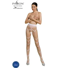 PASSION - ECO BODYSTOCKING KOLEKCIJA ECO S006 WHITE BLANCO ENA VELIKOST