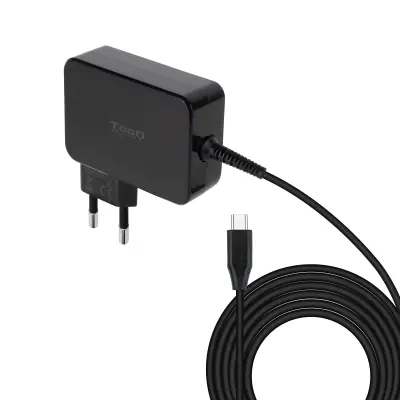 Polnilnik za prenosnike Tooq Gan Usb-C Pd3.0 90 W, črn