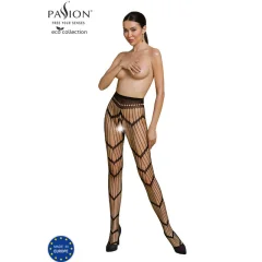 PASSION - ECO BODYSTOCKING COLLECTION ECO S006 BLACK GRO ENA VELIKOST