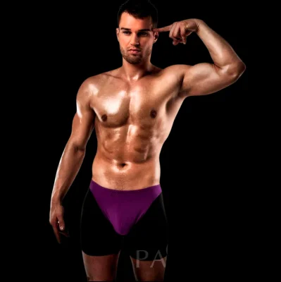 PASSION -BOXER 009 LILA/BLACK EROTIČNO PERILO PASSION S/M