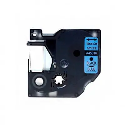 Dymo D1 45016 združljiv trak - 12 mm x 7 metrov črno/moder S0720560