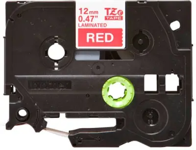 Brother Tze-435 združljiv laminirani trak - 12 mm x 8 metrov belo/rdeč