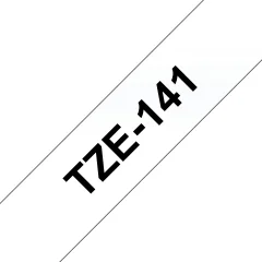 Brother Tze-141 združljiv laminirani trak - 18 mm x 8 metrov črn/prozoren