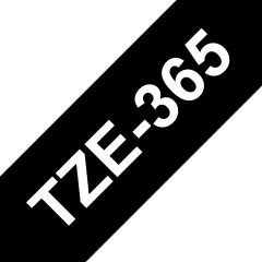 Brother Tze-365 združljiv laminirani trak - 36 mm x 8 metrov bel/črn
