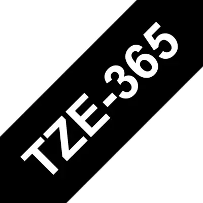 Brother Tze-365 združljiv laminirani trak - 36 mm x 8 metrov bel/črn