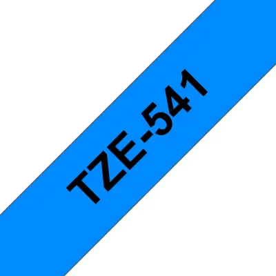 Brother Tze-541 združljiv laminirani trak - 18 mm X 8 metrov črno/moder