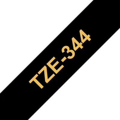 Brother Tze-344 združljiv laminirani trak - 18 mm x 8 metrov zlat/črn