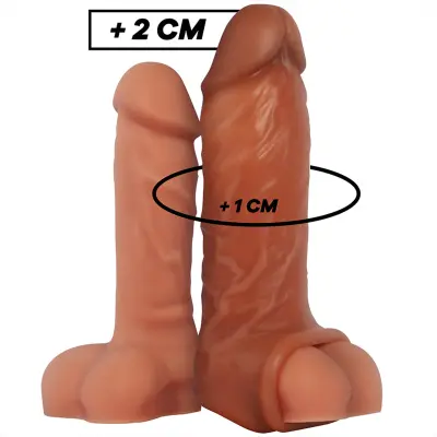 Virilxl - tekoči silikonski podaljšek za penis V7 rjava