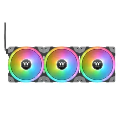 Paket 3 črnih ventilatorjev Thermaltake Swafan Ex14 RGB