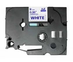Brother Tze-133 združljiv laminirani trak - 12 mm x 8 metrov moder/prozoren