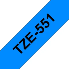 Brother Tze-551 združljiv laminirani trak - 24 mm X 8 metrov črno/moder