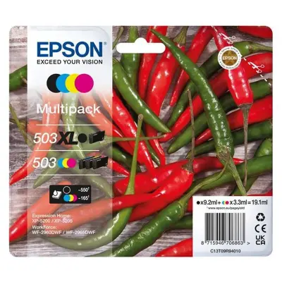 Epson Original Multipack 3-Colours 503 Standard + Black 503Xl Ink Cartridge