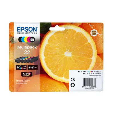 Epson Multipack 5-Colours 33 Claria Premium Ink Cartridges