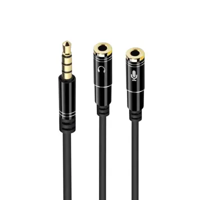 Avdio kabel Ewent 0,3 M 3,5 mm 2 X 3,5 mm črn