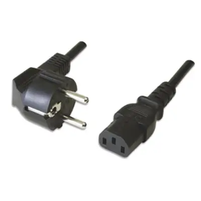 Ewent Ec1900 Shuko Plug Power Cable > Iec, Angled 90, 1.8M Black
