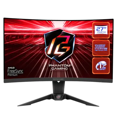 Asrock Pg27Q15R2A 27" 2K Qhd Va 165Hz 1Ms Freesync Premium ukrivljen monitor
