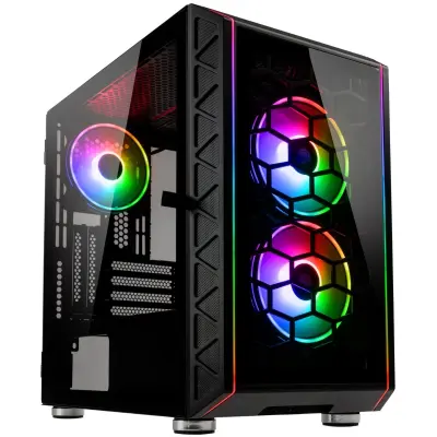 Kolink Citadel Glass Se Argb Black Micro-Atx ohišje iz kaljenega stekla