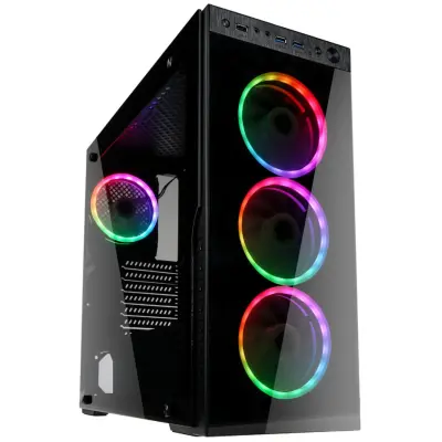 Ohišje Kolink Horizon Rgb Atx iz črnega kaljenega stekla