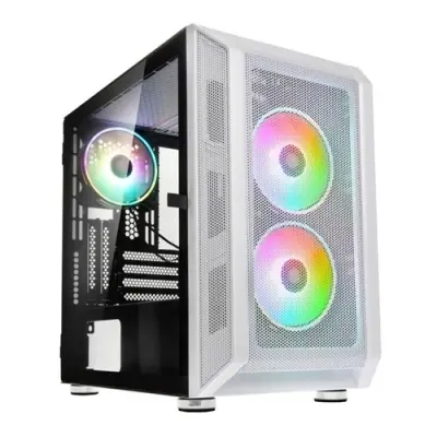 Ohišje iz belega kaljenega stekla Micro-Atx Kolink Citadel Mesh Rgb