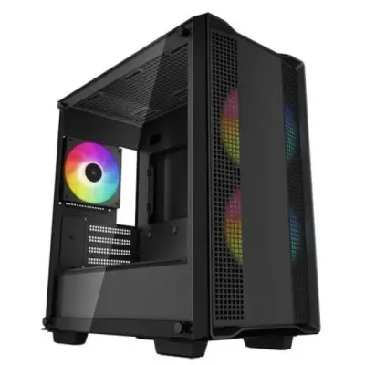 Ohišje iz kaljenega stekla Micro-Atx Deepcool Cc360 Argb Mid Tower Matx črno