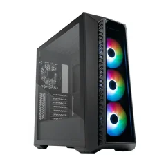 Črno ohišje iz kaljenega stekla Cooler Master Masterbox 520 Argb