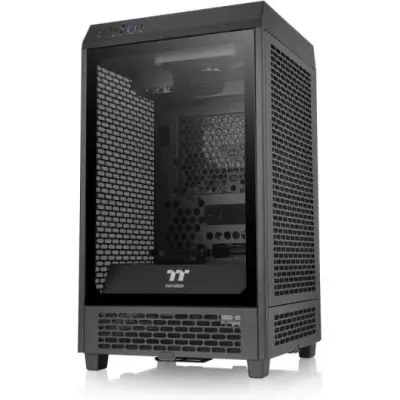 Atx škatla Thermaltake The Tower 200 iz kaljenega stekla Usb 3.2 črna
