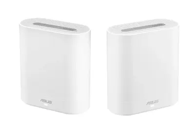 ASUS ExpertWiFi EBM68 AX7800 (2-paket) tro-pasovni WiFi 6 poslovni mesh usmerjevalnik