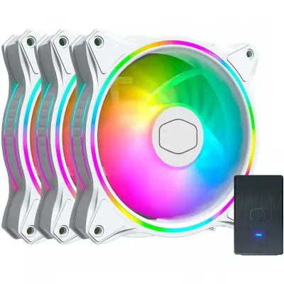 Ventilator 120 mm Cooler Master Masterfan Mf120 Halo 3In1 White Edition (paket 3)