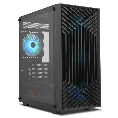 Nox Infinity Epsilon Rgb črno ohišje iz kaljenega stekla Micro-Atx