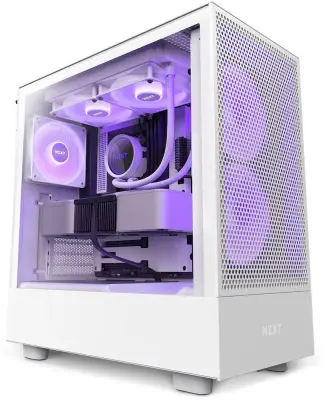 Belo ohišje iz kaljenega stekla Atx Nzxt H5 Flow Rgb