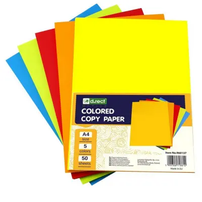 Papir barvni mix a4 80g intenziv levia 5 barv 1/250 960137