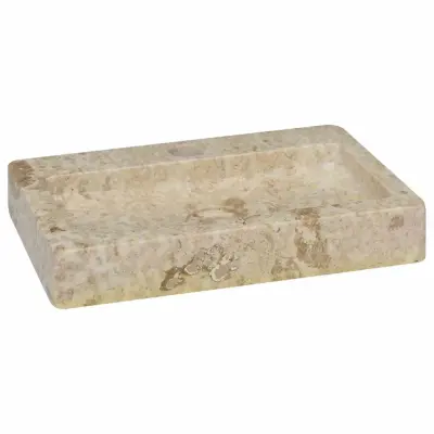 vidaXL Stenski umivalnik krem 38x24x6,5 cm marmor