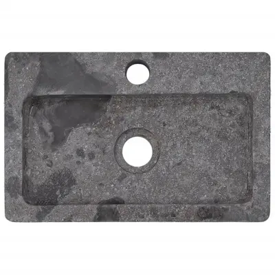 vidaXL Stenski umivalnik siv 38x24x6,5 cm marmor