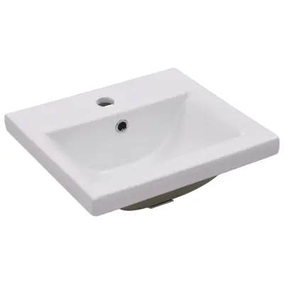 vidaXL Vgradni umivalnik 42x39x18 cm keramičen bel