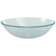 vidaXL Umivalnik iz Kaljenega Stekla 42 cm Motno Steklo