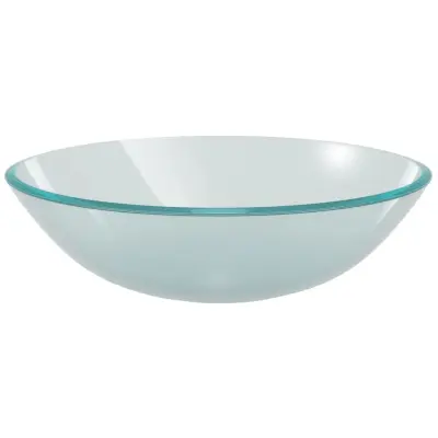 vidaXL Umivalnik iz Kaljenega Stekla 42 cm Motno Steklo