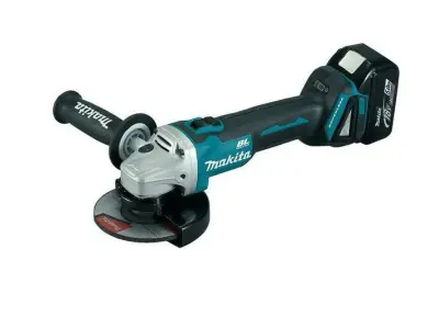 MAKITA KOTNI BRUSILNIK 18V​125mm 3 x 5.0Ah LI-ION BREZKRTAČNO OHIŠJE MAKPAC DGA504RT3J