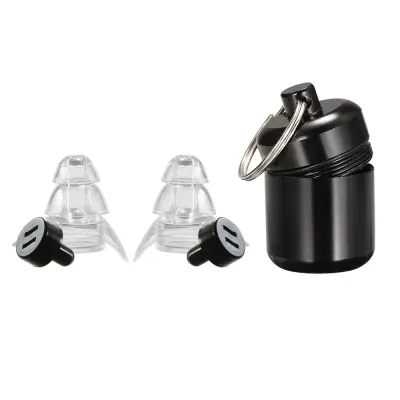 Visoko učinkoviti ušesni čepki za zmanjševanje hrupa 1 par s črnim etuijem