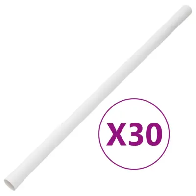 vidaXL Kabelska cev s sponkami Ø30 mm 30 m PVC