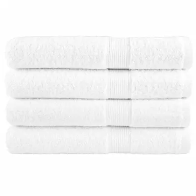 vidaXL Premium brisače za savno SOLUND 4 kosi bela 80x200 cm 600 gsm