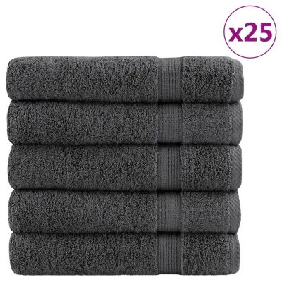 vidaXL Premium kopalne brisače SOLUND 25kos antracit 100x150cm 600g/m2