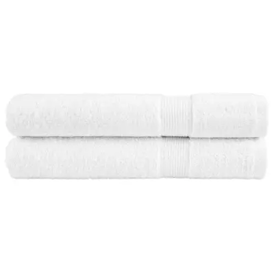 vidaXL Premium brisače za savno SOLUND 2 kosa bela 80x200 cm 600 gsm