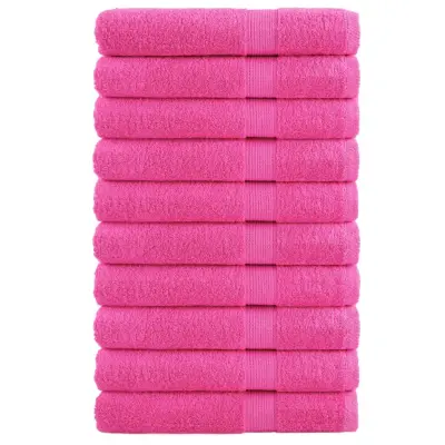 vidaXL Premium brisače SOLUND 10 kos roza 100x200 cm 600 gsm