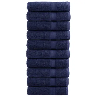 vidaXL Premium kopalne brisače SOLUND 10 kos modra 100x150 cm 600 g/m2