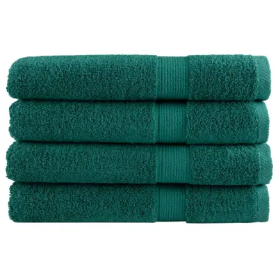 vidaXL Premium brisače SOLUND 4 kosi zelena 80x200 cm 600 g/m2