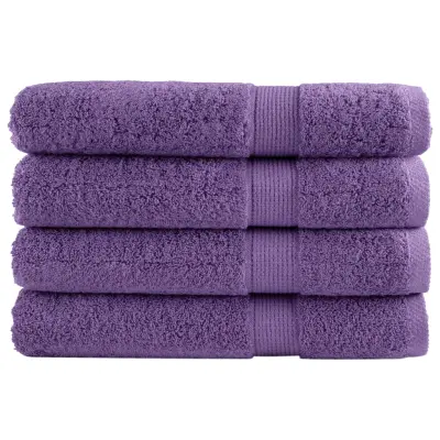 vidaXL Premium brisače SOLUND 4 kos vijolična 80x200 cm 600 g/m2