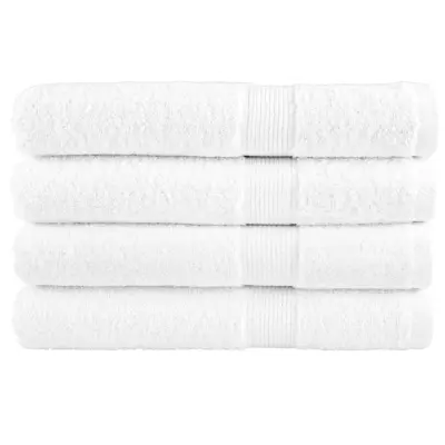 vidaXL Premium brisače SOLUND 4 kosi bela 100x200 cm 600 gsm