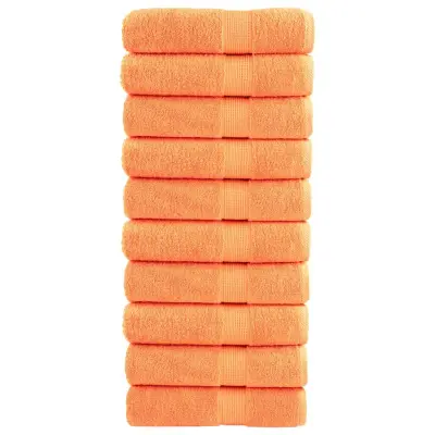 vidaXL Premium brisače SOLUND 10 kosov oranžna 50x100cm 600 g/m2