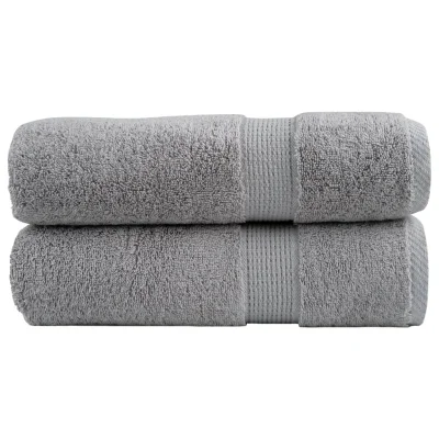 vidaXL Premium kopalne brisače SOLUND 2 kosa siva 100x150 cm 600 gsm